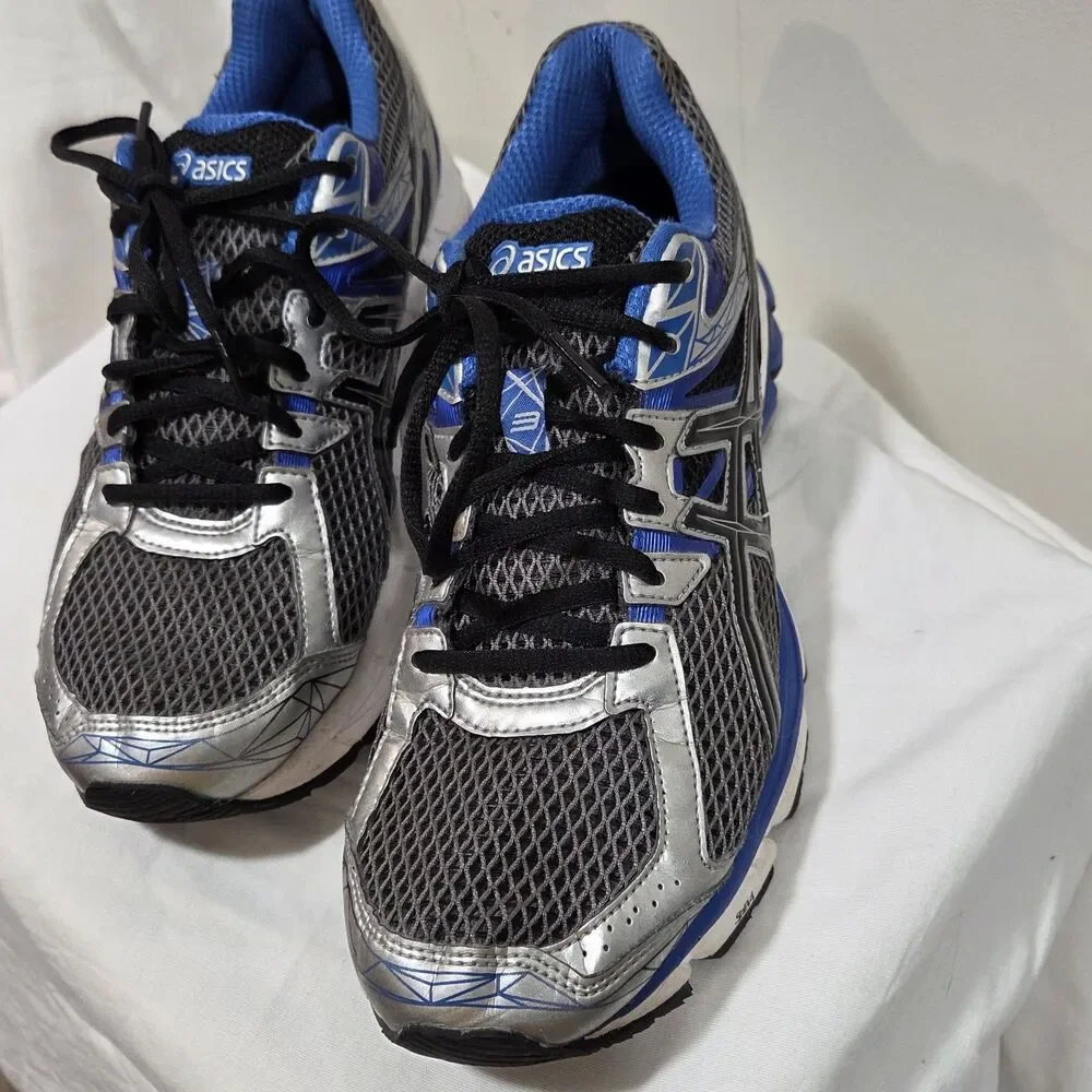 ASICS GEL GT 1000 3 Sz 8.5 US Men Running Shoes Black Blue Streetwear T4K3N Y2K